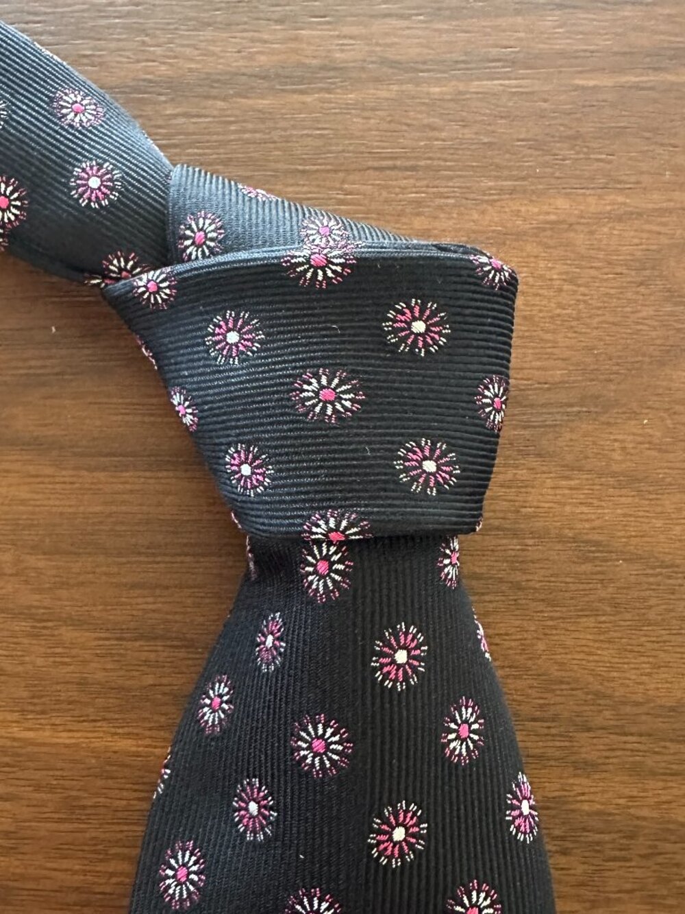 Thomas Pink Navy Pink Floral Silk Tie